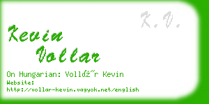 kevin vollar business card